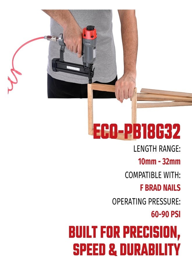 Kaymo Pneumatic Brad Nailer ECO-PB18G32 with Kaymo BR18G20 18-Gauge F-20mm Galvanized Brad Nails (5000 Pieces) - Image 4